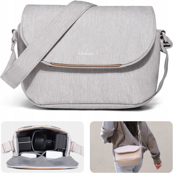Torba Fotograficzna Futerał ULANZI Crossbody Sling na Aparat Kamerę Telefon / F01 / Beżowy