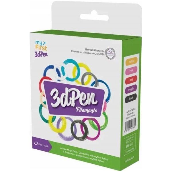 Wkłady Filamenty 5x 5m Filament do Długopis 3D PEN Make MyFirst PLA 1.75mm / Ciepłe kolory / FP3301AC-WC01
