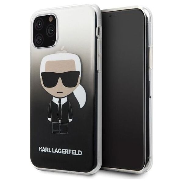 Karl Lagerfeld Karl Lagerfeld iPhone 11 Pro KLHCN58TRDFKBK czarny hard case Gradient Iconic Karl