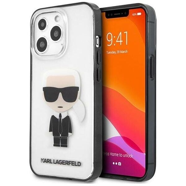 Karl Lagerfeld Etui Karl Lagerfeld KLHCP13LHIKCK Apple iPhone 13 Pro transparent Ikonik Karl