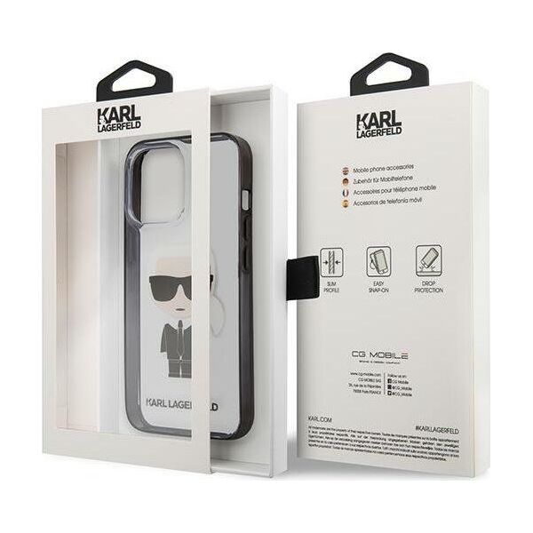 Karl Lagerfeld Etui Karl Lagerfeld KLHCP13LHIKCK Apple iPhone 13 Pro transparent Ikonik Karl