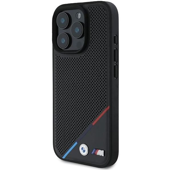 BMW BMW BMHMP16L23PUPDK iPhone 16 Pro 6.3" czarny/black hardcase M Perforated Tricolor Line MagSafe