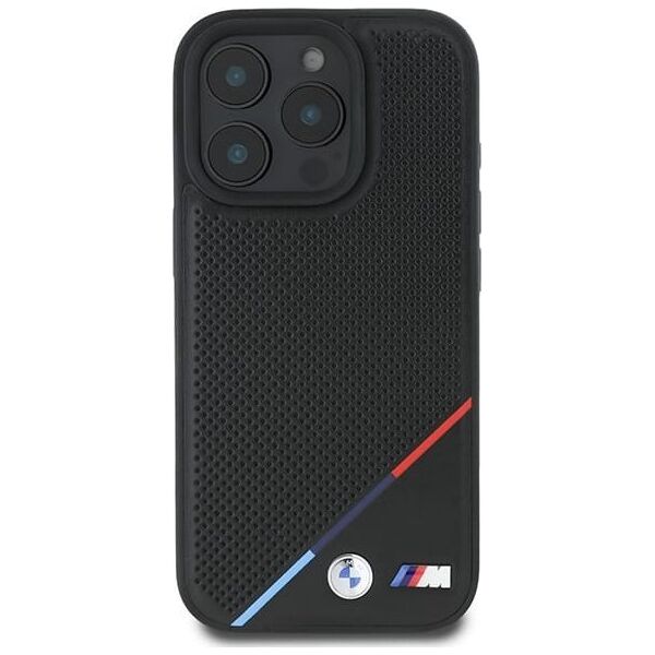 BMW BMW BMHMP16L23PUPDK iPhone 16 Pro 6.3" czarny/black hardcase M Perforated Tricolor Line MagSafe