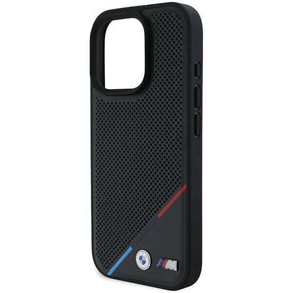BMW BMW BMHMP16L23PUPDK iPhone 16 Pro 6.3" czarny/black hardcase M Perforated Tricolor Line MagSafe