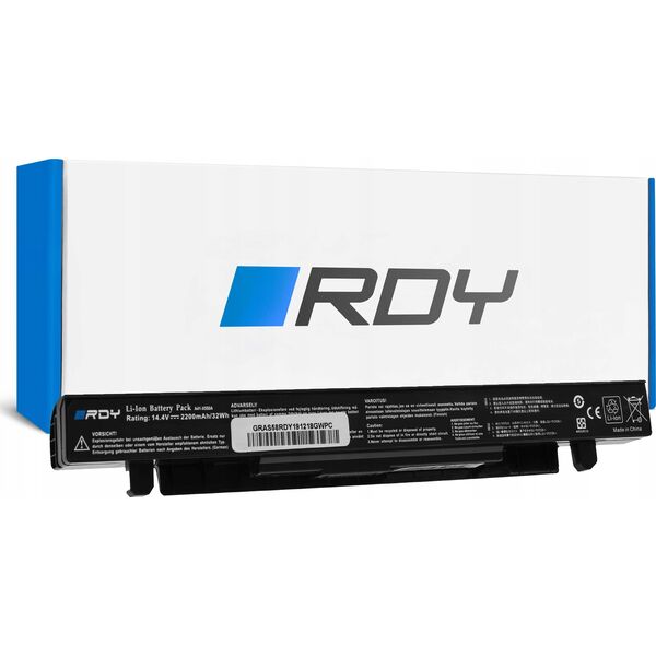 Bateria RDY A41-X550A do Asus X550 X550C X550CA X550CC X550L X550V R510 R510C R510CA R510J R510JK R510L R510LA A550 F550