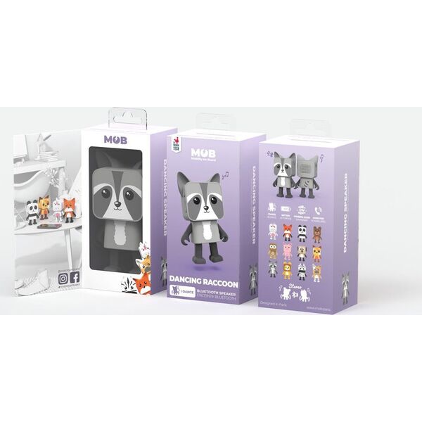 MOB DESIGN speaker Dancing Animal Raccoon, DA-22-02
