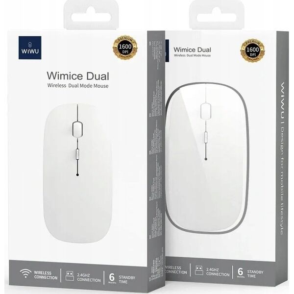 WiWU - Ασύρματο ποντίκι υπολογιστή WiMiCE Dual Mode WM101 Pro - λευκό