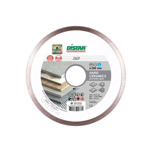 Di-Star DISTAR TARCZA DIAMENTOWA DISTAR 200x1,6x10x25,4 Hard Ceramics