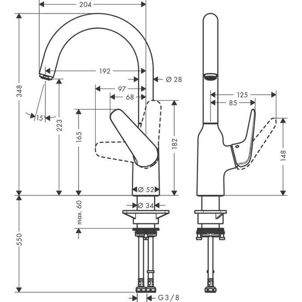 Νιπτήρας κουζίνας Hansgrohe Focus M42 71802000