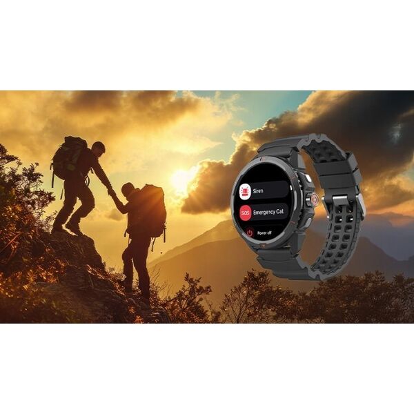 Hammer Watch 2 | Έξυπνο ρολόι | GPS (δορυφόρος) | AMOLED | 1.5" | Αδιάβροχο | Μαύρο