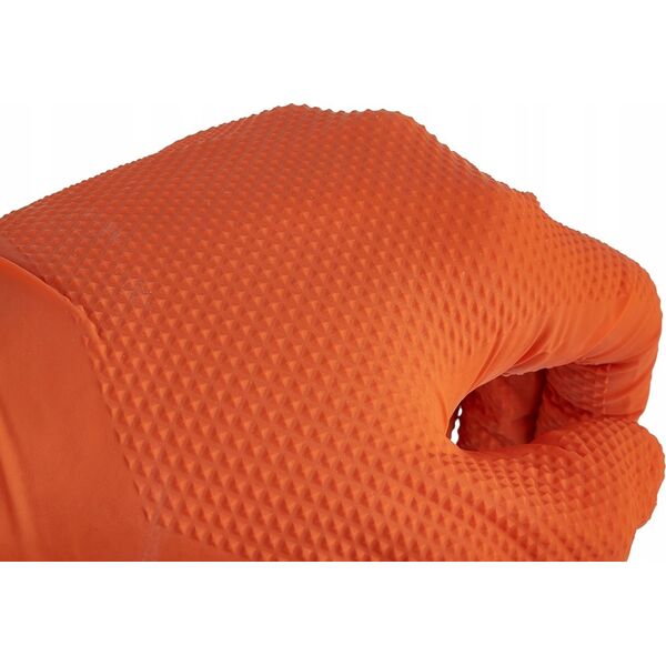 Νιτριλοειδή γάντια SOLID GRIP 50τμχ. μ. XXL πορτοκαλί (10)