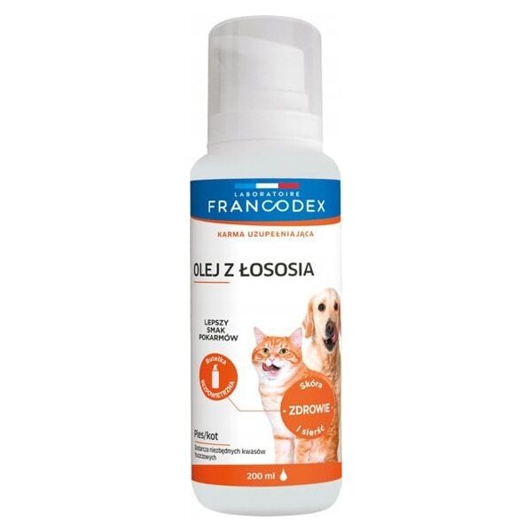 Francodex Olej z łososia dla psów i kotów 200 ml