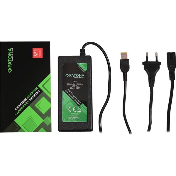 Immax Patona Ładowarka 20V/3,25A 65W Slim Tip Ibm/Lenovo Premium