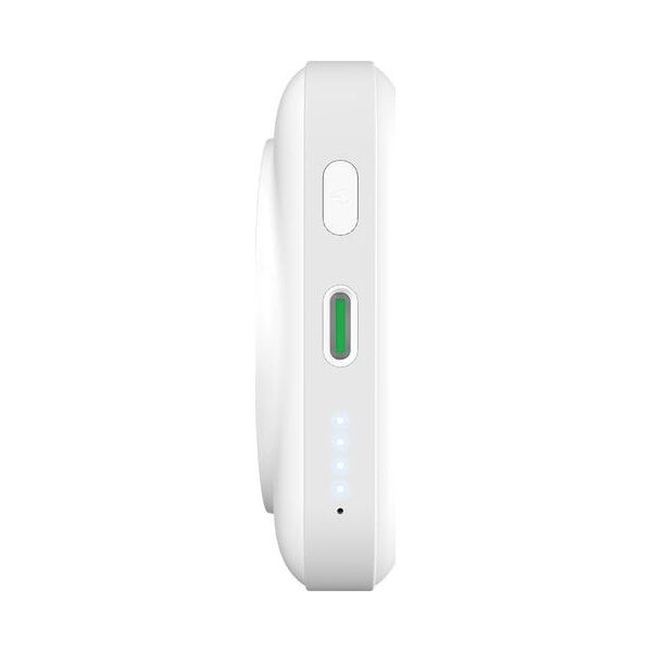 Ασύρματο Powerbank Puro 10000mAh MagSafe με αλουμινένια βάση - λευκό