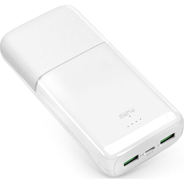 Powerbank Puro DAILY 20 PLUS 20000mAh 2x USB-A / 1x USB-C 22.5W PD AFC - λευκό