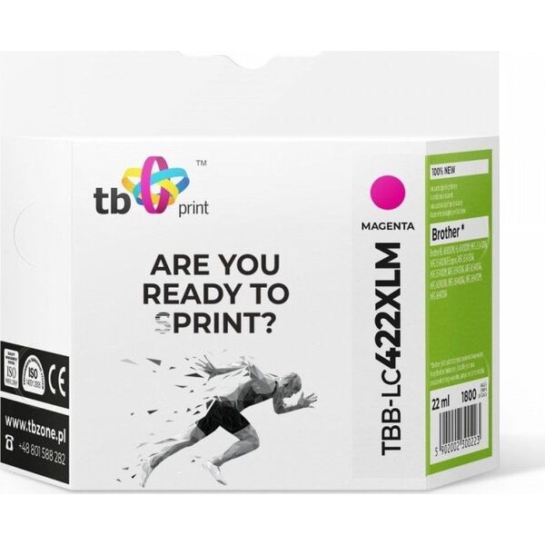 TB Print Tusz do Brother MFC-J5340DW TBB-LC422XLM 100% nowy magenta