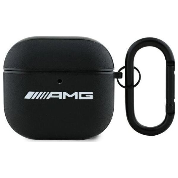 AMG AMA4SLWK AirPods 4 cover             czarny/black Leather White Logo