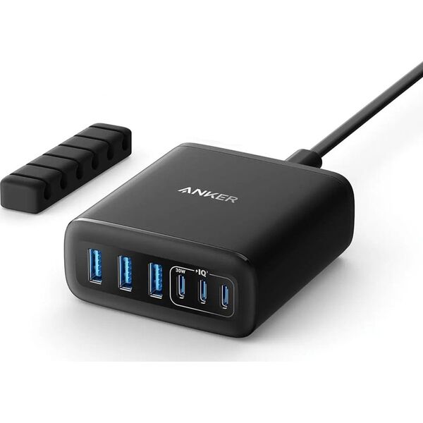 ANKER 6-σε-1 Σταθμός φόρτισης 112W 3x USB-A 3x USB-C μαύρο