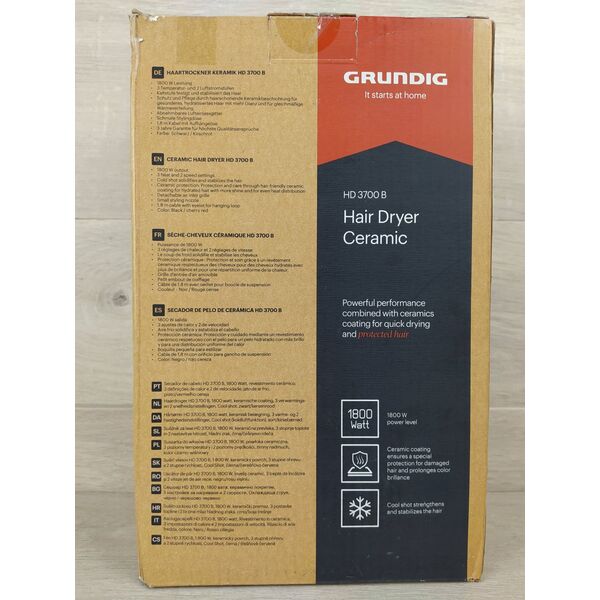 Grundig HD 3700 B Πιστολάκι Μαλλιών