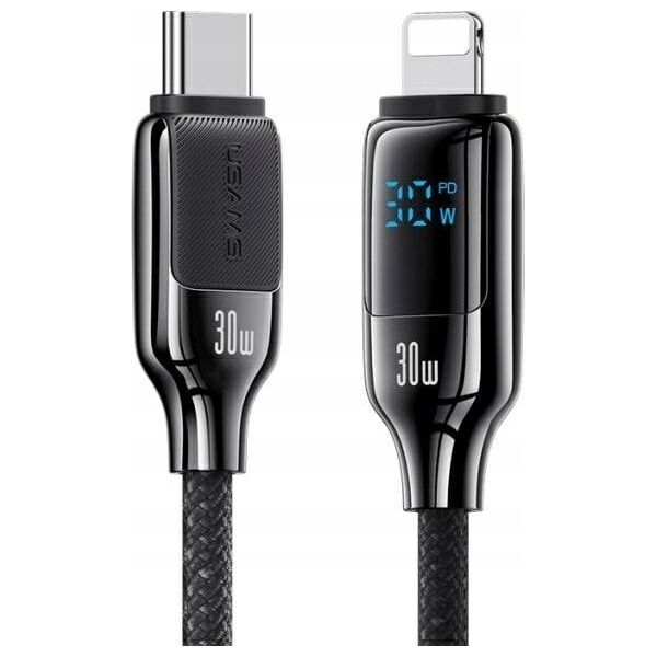 Καλώδιο USB-C σε Lightning 30W 1.2m Ψηφιακή Οθόνη Καλώδιο Γρήγορης Φόρτισης Δεδομένων Ψευδαργύρου Κράμα HX Series SJ741USB02 (US-SJ741) USAMS