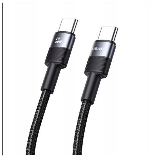 Καλώδιο USAMS USB-C σε USB-C 60W 1.2m Καλώδιο Δεδομένων από Κράμα Αλουμινίου Σειρά SY SJ724USB01 (US-SJ724)