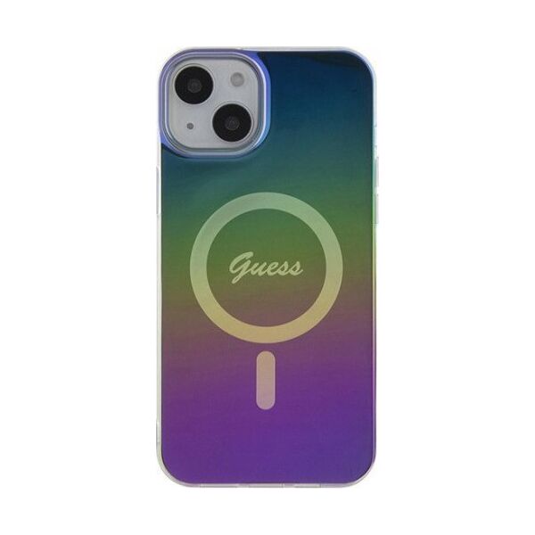 Guess GUHMP15MHITSK iPhone 15 Plus/ 14 Plus 6.7" σκληρή θήκη ουράνιο τόξο IML Ιριδίζον MagSa
