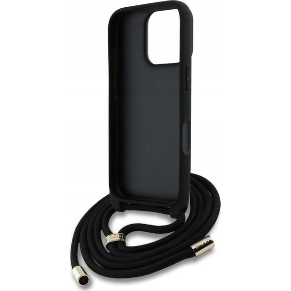 Θήκη Guess 4G Big Logo Cord Stap Crossbody για iPhone 16 Pro καφέ