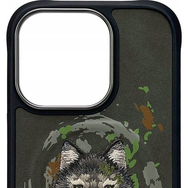 Θήκη MagSafe Nimmy Wolf για iPhone 16 Pro σκούρο γκρι