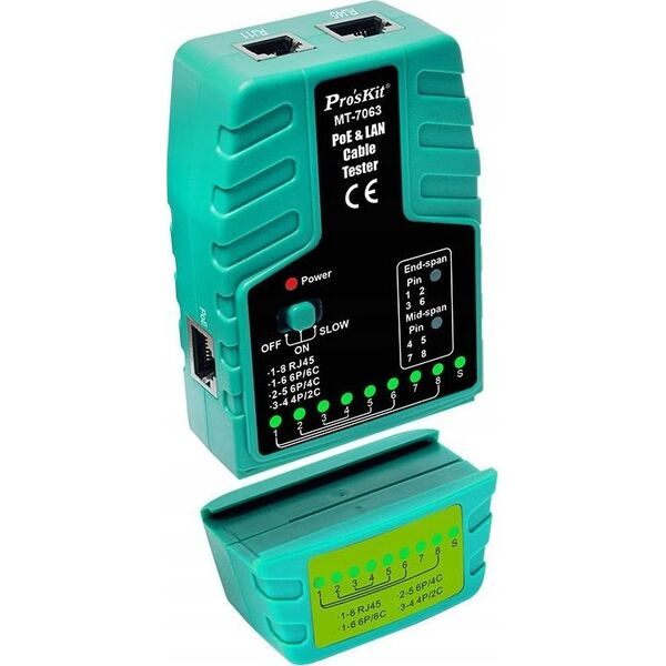 PoE και LAN καλωδίων δικτύου tester, RJ11/RJ12/RJ45, Pros'sKIt