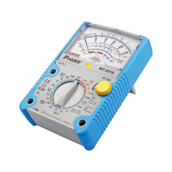 Αναλογικό πολύμετρο 0.1-1000V AC/DC, 0.05-250mA DC, με μέτρηση αντίστασης και χωρητικότητας, τρανζίστορ, διόδων, δοκιμή κυκλώματος, Pro'sKit