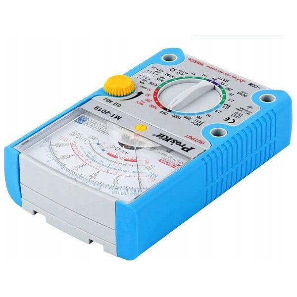Αναλογικό πολύμετρο 0.1-1000V AC/DC, 0.05-250mA DC, με μέτρηση αντίστασης και χωρητικότητας, τρανζίστορ, διόδων, δοκιμή κυκλώματος, Pro'sKit