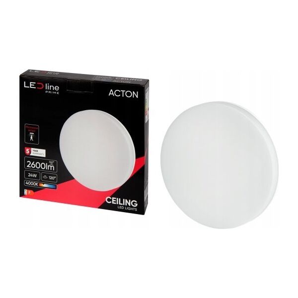 LED φωτιστικό, επιφανειακό, ACTON 24W 2600lm 4000K IP54 στρογγυλό με αισθητήρα κίνησης