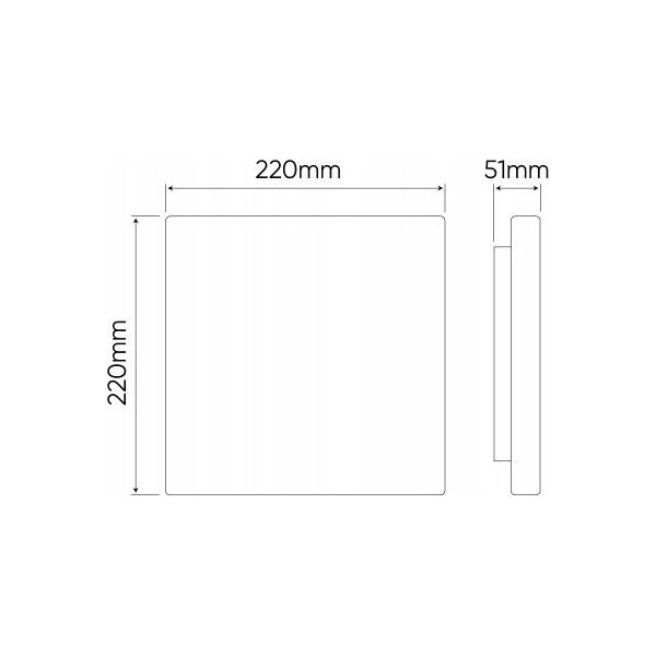 LED φωτιστικό, επιφανειακό, ACTON 18W 1900lm 3000K IP54 τετράγωνο