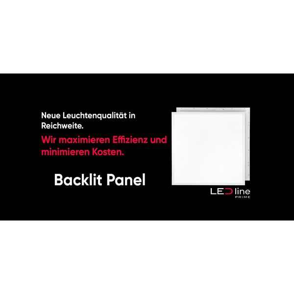 LED φωτιστικό πάνελ 40W, 60x60cm, 4800lm, 120lm/W, ουδέτερο λευκό 4000K, LED line PRIME