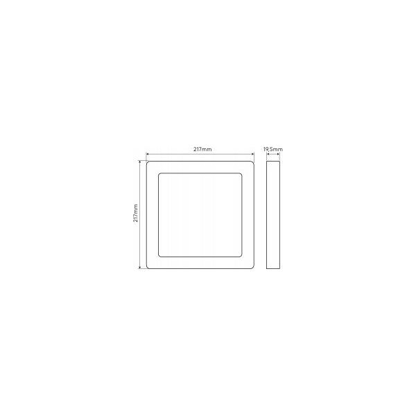 LED πάνελς καθολικής χρήσης EasyFix PRO, 230Vac, 18W, 1800lm, 3000K-5000K CCT, τετράγωνο
