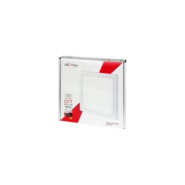 LED πάνελς καθολικής χρήσης EasyFix PRO, 230Vac, 18W, 1800lm, 3000K-5000K CCT, τετράγωνο