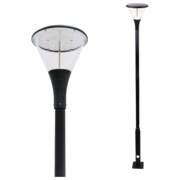 Φωτιστικό πάρκου NOLINA, 230Vac, 30W, 4500lm, μαύρο