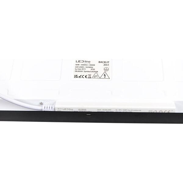 LED πάνελ 40W 4000K 4000lm, 60x60, επιφάνεια - ενσωματωμένο 2σε1 μαύρο