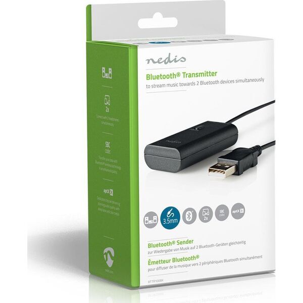 Nedis BTTR100BK πομπός FM Μαύρος
