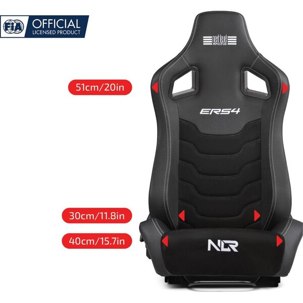 Next Level Racing ERS4 Elite Reclining Seat - PU-Leder & Wildleder Edition  