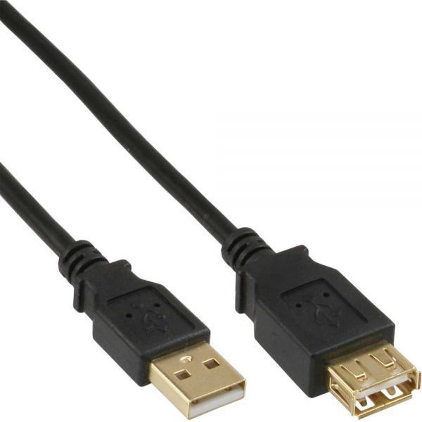 Kabel USB InLine USB-A - 10 m Czarny (34611S)