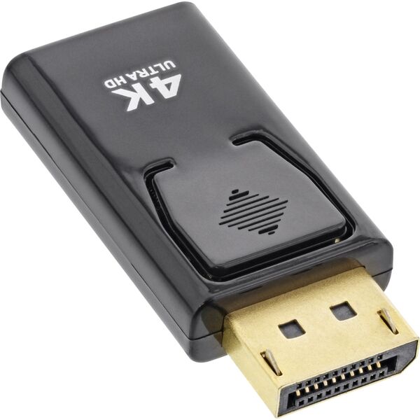 Adapter AV InLine InLine® DisplayPort Adaptor, DisplayPort male to HDMI female, 4K/60Hz, with Audio, black
