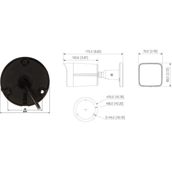 KAMERA IP DAHUA IPC-HFW1839TC-A-IL-0280B-S6-BLACK