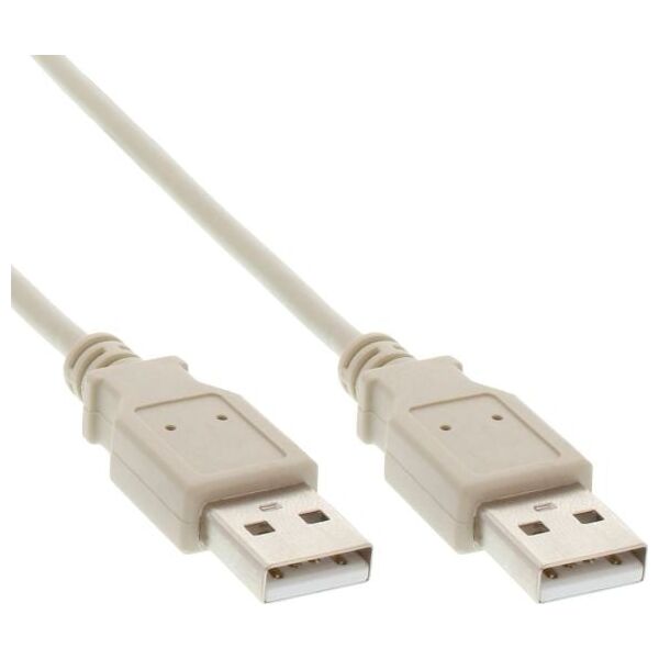 Kabel USB InLine USB-A - 0.3 m Beżowy (34303H)