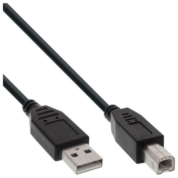 Kabel USB InLine USB-A - USB-B 0.3 m Czarny (34503X)