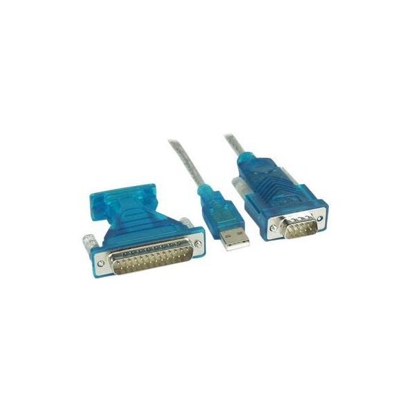 Kabel USB InLine USB-A - DB-9 1.8 m Przezroczysty (33396)