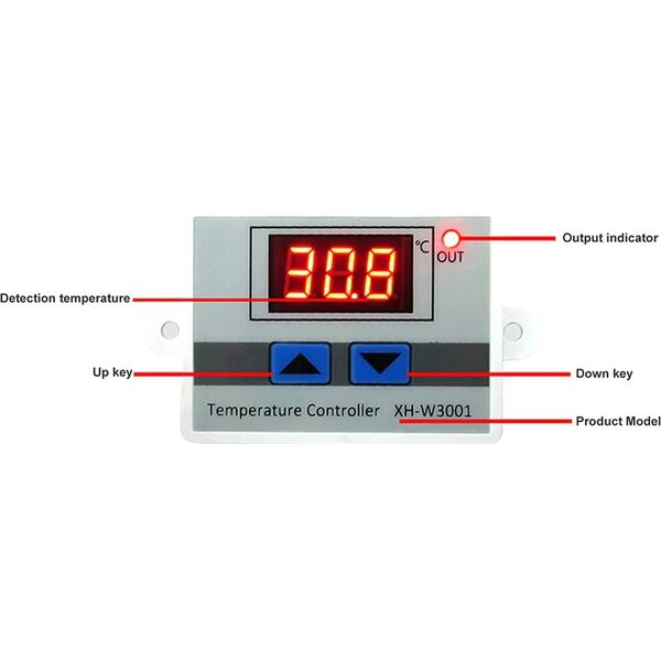 Eurokomp Termostat 230V XH-W3001