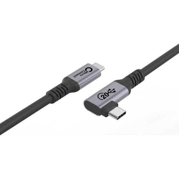 Καλώδιο MicroConnect USB3.2CC025-A USB USB 3.2 Gen 2x2 0,25 m USB C Μαύρο