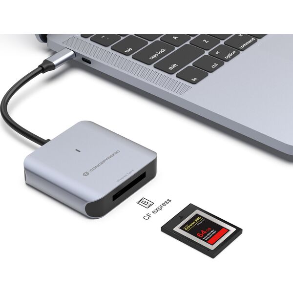 Αναγνώστης καρτών Conceptronic BIAN08G USB 3.2 Gen 2 Type-C Γκρι