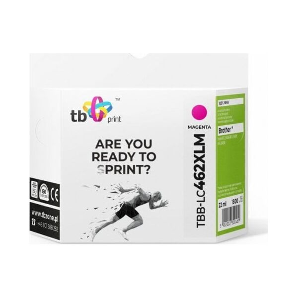 tb print Tusz do Bczerwonyher MFC-J3540DW TBB-LC462XLM 100% nowy magenta